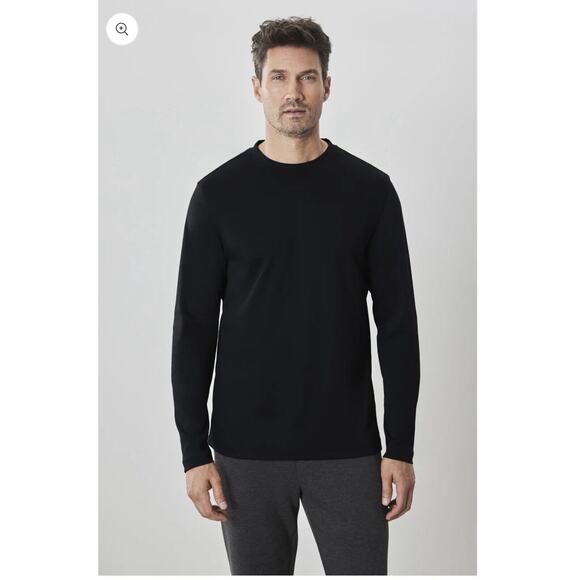 Robert Barakett The High Crew Long Sleeve 100% Cotton T-Shirt Black XXL RB82247 - Picture 2 of 10